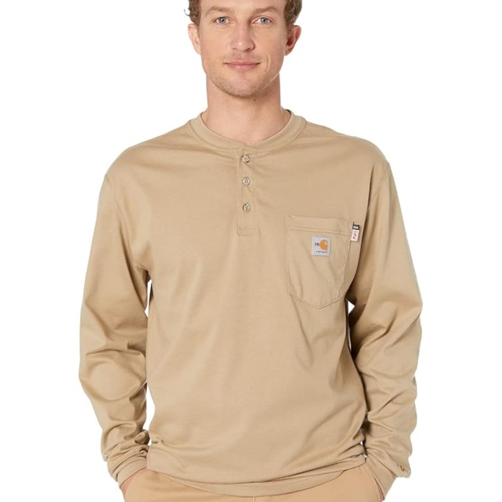 Carhartt Flame Resistant Pocket Henley Size 2XL Tall